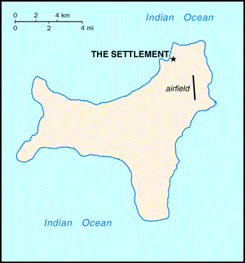[Country map of Christmas Island]