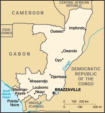 [Country map of Congo, Democratic Republic of the]