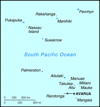 [Country map of Cook Islands]