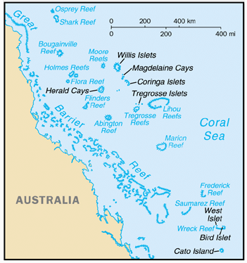 [Country map of Coral Sea Islands]