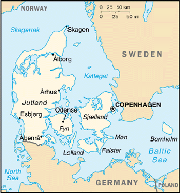 [Country map of Denmark]