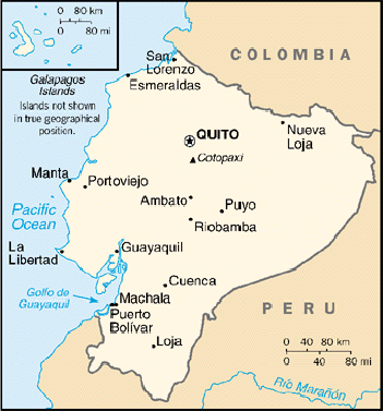 [Country map of Ecuador]