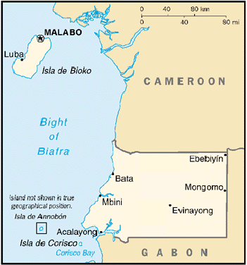[Country map of Equatorial Guinea]