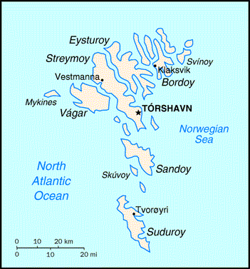 [Country map of Faroe Islands]