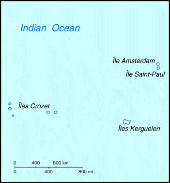 [Country map of French Southern and Antarctic Lands]
