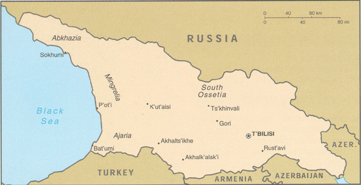 [Country map of Georgia]