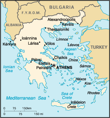 [Country map of Greece]