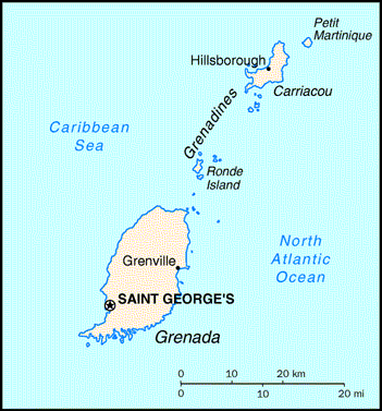 [Country map of Grenada]