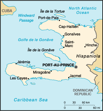 [Country map of Haiti]