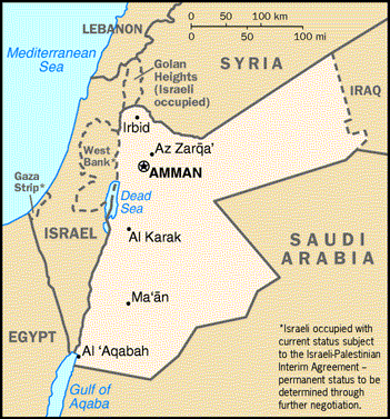 [Country map of Jordan]