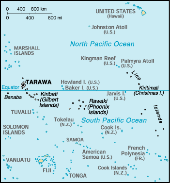 [Country map of Kiribati]