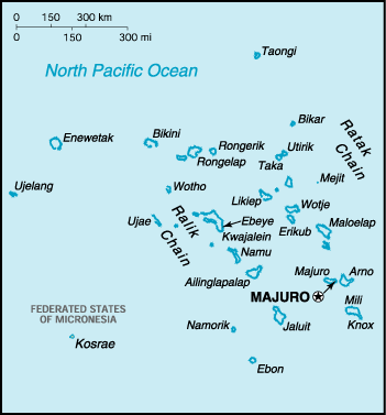 [Country map of Marshall Islands]