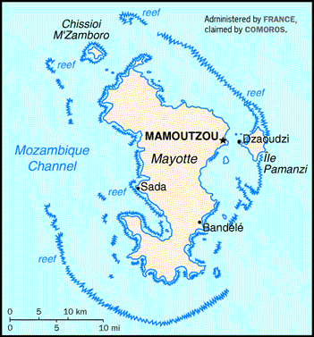 [Country map of Mayotte]