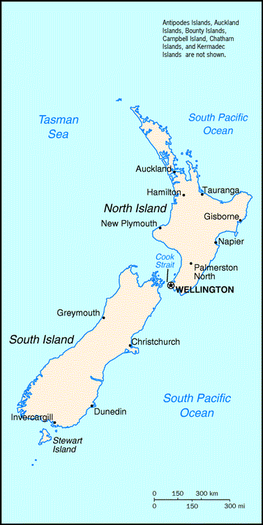 [Country map of New Zealand]
