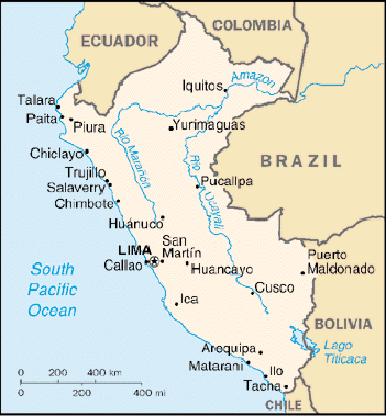 [Country map of Peru]