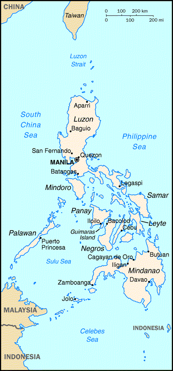 [Country map of Philippines]