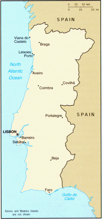 [Country map of Portugal]
