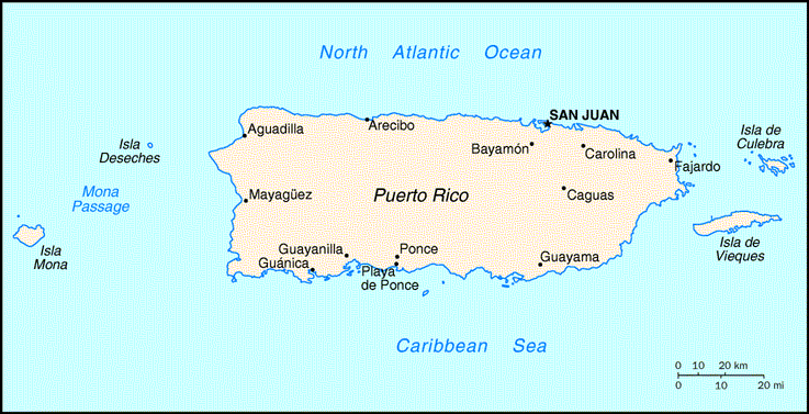 [Country map of Puerto Rico]