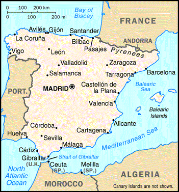 [Country map of Spain]
