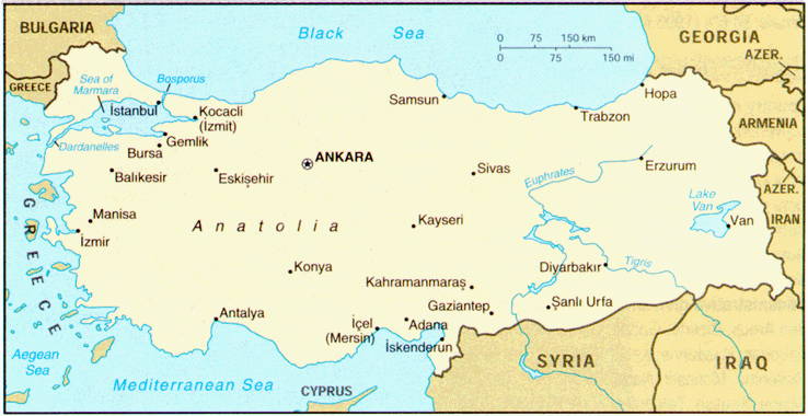 [Country map of Turkey]