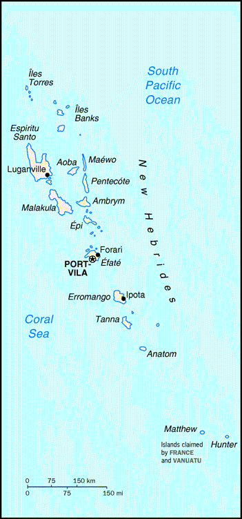 [Country map of Vanuatu]