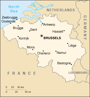 [Country map of Belgium]