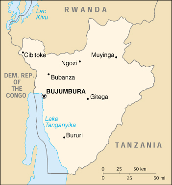 [Country map of Burundi]