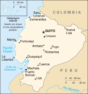 [Country map of Ecuador]