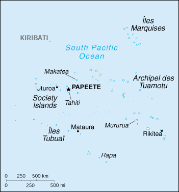 [Country map of French Polynesia]