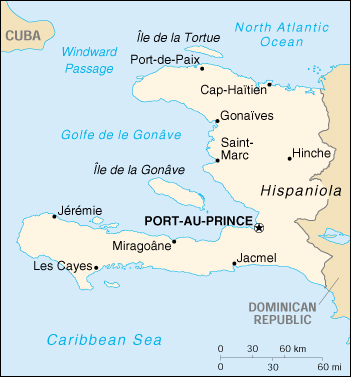 [Country map of Haiti]