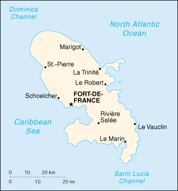 [Country map of Martinique]