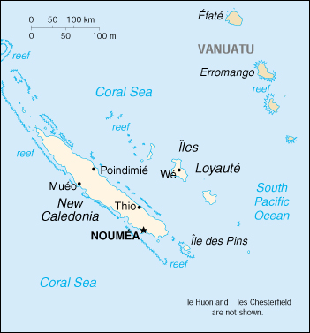 [Country map of New Caledonia]