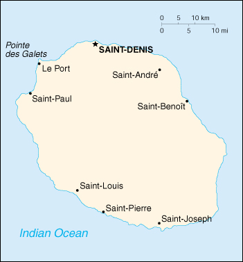 [Country map of Reunion]