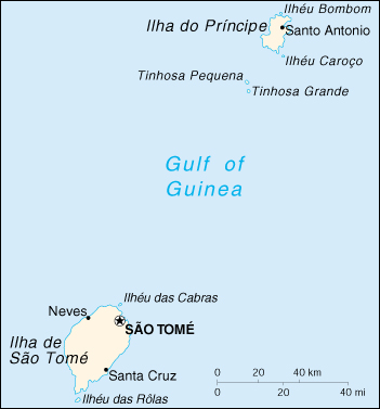 [Country map of Sao Tome and Principe]
