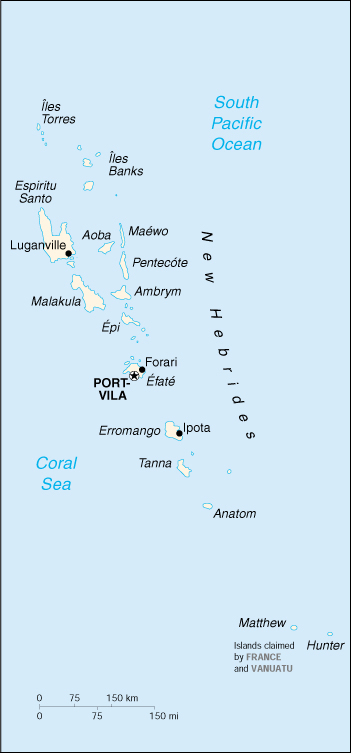 [Country map of Vanuatu]
