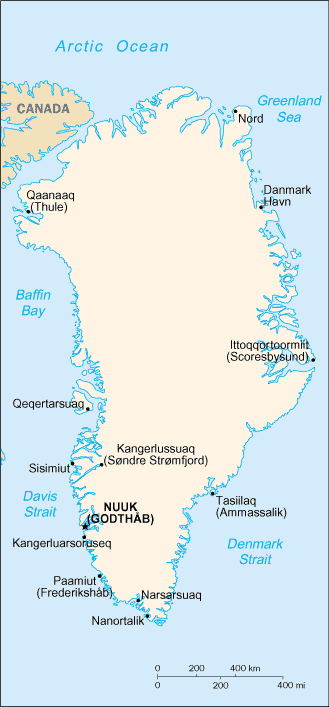 Map of Greenland