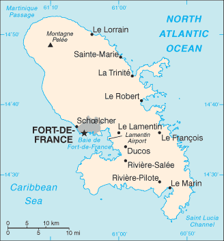 Map of Martinique