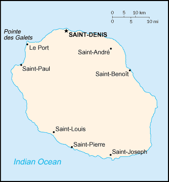 Map of Reunion