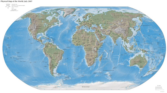 Physical Map of the World