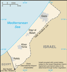 Map of Gaza Strip