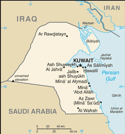 Map of Kuwait