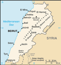 Map of Lebanon