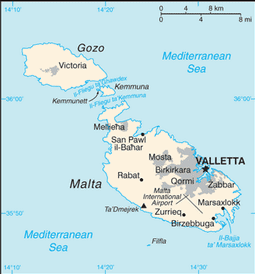 Map of Malta