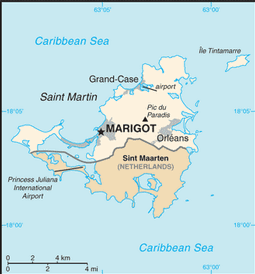 Map of Saint Martin