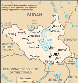 Map of South Sudan