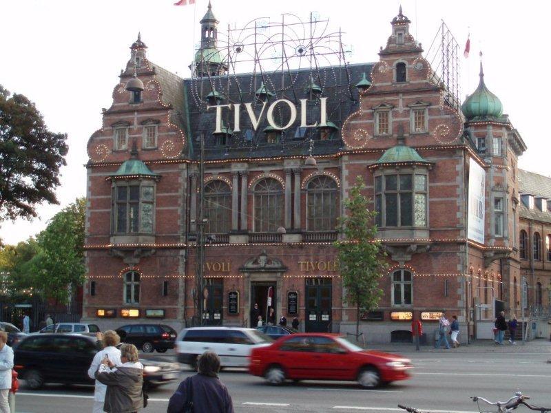 The Hans Christian Andersen Castle serves as one of the entrances to the Tivoli Gardens in Copenhagen. Opened in 1843, the Gardens are one of the oldest amusement parks in the world and feature open-air concerts, dancing, numerous cafes and restaurants, and, of course, amusement park rides.