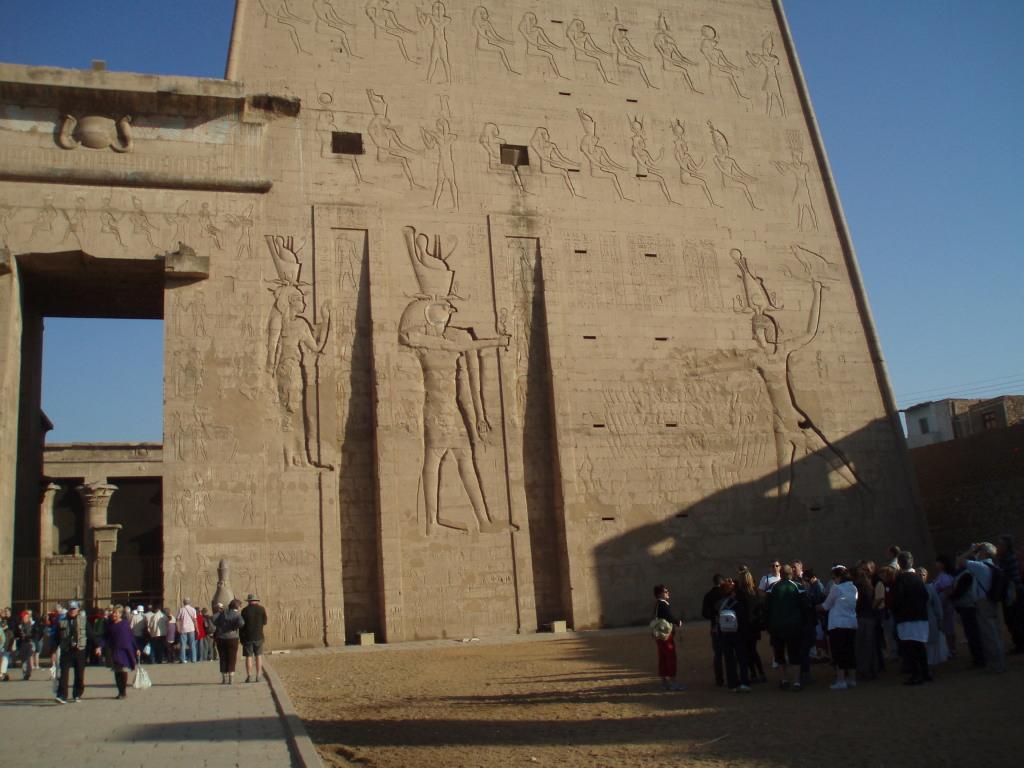 Right pylon of the Temple of Horus at Edfu.