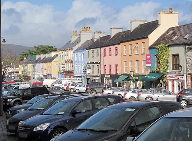 Street view of Kenmare, County Kerry. Kenmare is the southern gateway to the "Ring of Kerry" scenic drive.