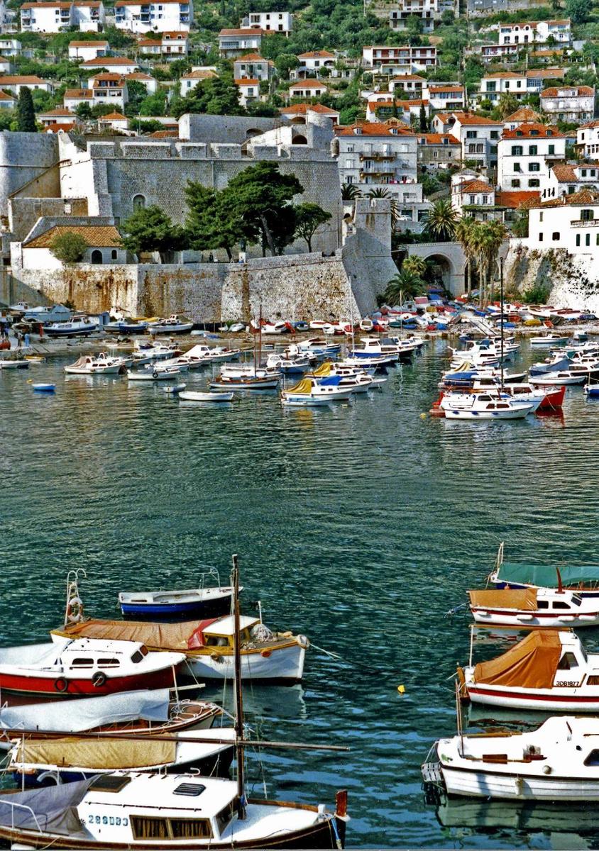 The inner harbor of Dubrovnik.