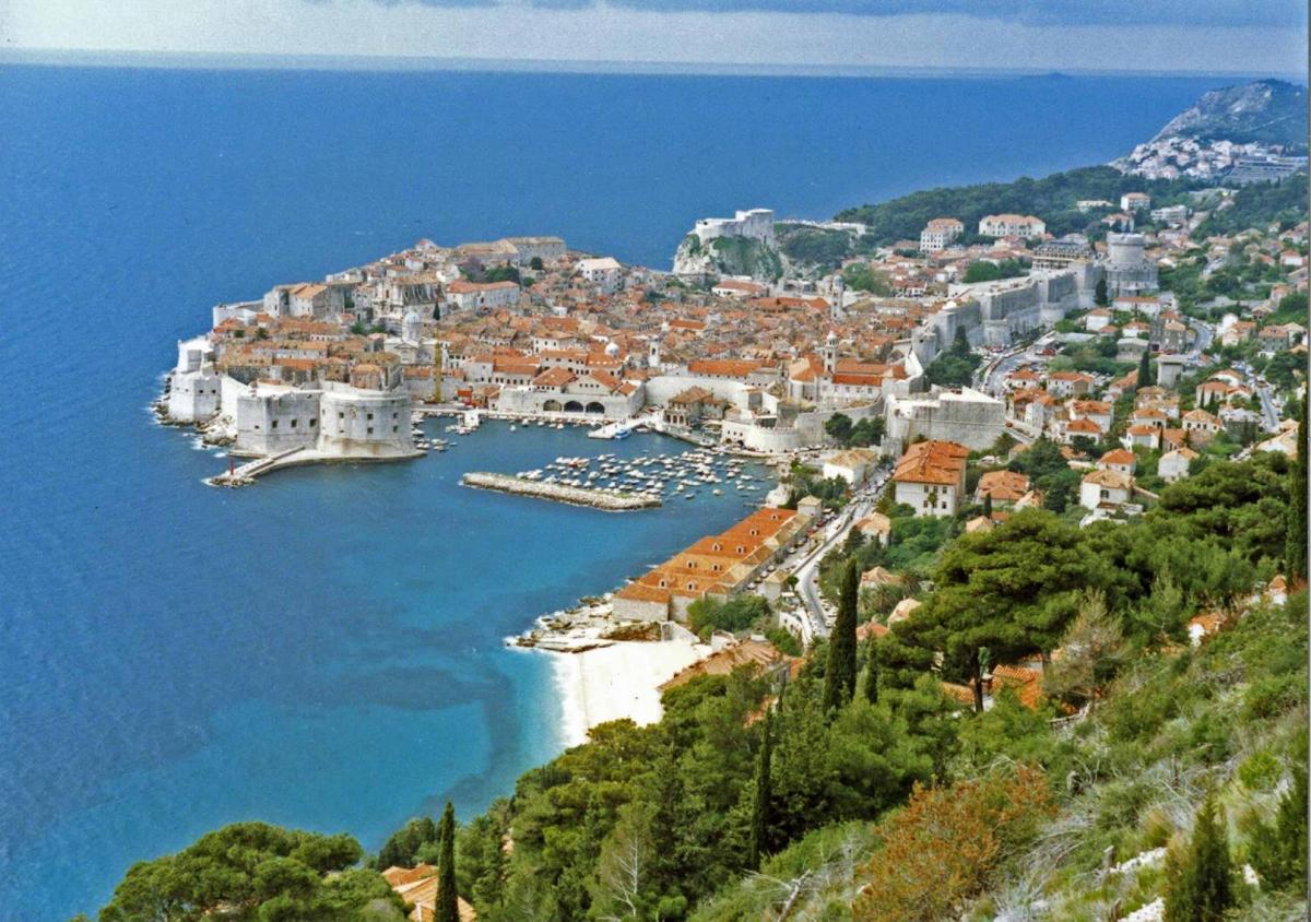 The beautiful walled city of Dubrovnik on the Adriatic Sea. During the Middle Ages this maritime city-state (then called Ragusa) rivaled Venice for supremacy in the Adriatic. In 1979, the city became a UNESCO World Heritage Site.